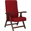 Liberoshopping Poltrona Elite Miami in faggio con Imbottitura Relax reclinabile 4 Posizioni (Bordeaux, Standard)