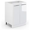 Vicco Mobiletto base cucina Fame-Line, Bianco lucido, 60 cm senza piano di lavoro, per la combinazione con altri moduli della serie Fame-Line