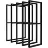 HEVVA NECKAR - Mobile doppio per lavabo, altezza 75 cm, 25/30/40/45/50 cm, mobiletto per lavabo, gambe per lavabo, colore nero, 50 cm