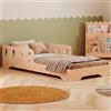 smartwood Letto Montessori Bambini 80x160 cm - Letto Singolo in Legno FSC con Sponda Anticaduta e Doghe Flessibili, portata 230 kg - Per Bambino e Bambina - Montaggio semplice TILA6