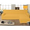 BIANCHERIAWEB Copridivano Genius con Penisola Chaise Longue Modello Swing Colore Senape Destra Senape