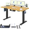 FLEXISPOT Scrivania Regolabile in Altezza 160x80 cm, Standing Desk Elettrica con Pannello Intero, Spessore 25mm, Telaio in Acciaio Massiccio a 2 Stadi, Motore Potente, Gancio Laterale