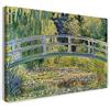 Printed Paintings Stampa su Tela (60x40cm): Claude Monet - Ponte Giapponese sul Lago d'Acqua del