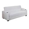 Vente-unique-Divano letto clic clac in similpelle Bianco - MIRELLA