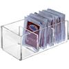 DesignPlex Porta bustine zucchero in plexiglass trasparente a 3 postazioni - Misure: 12.5 x 6 x H5 cm