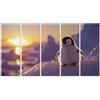 islandburner Quadro su tela Piccolo pinguino al tramonto Immagini Poster