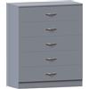 Vida Designs Home Discount Vida Designs Cassettiera, Metallo, Grigio, H 90cm x W 75cm x D 36cm