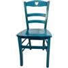 Sedam Srl Sedia Cuore, in Legno Massello, Vari Colori e Sedute disponibili, Alta Qualità (Azzurra, Massello),MINIMO ORDINE 2 SEDIE