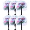 PRETYZOOM Ventaglio di Carta Pieghevole Rotondo Stile Cinese Mini Portatile 9X7.9 Pollici Ventilatore per Eventi Estivi Decorazioni Matrimonio Regali con Motivi Casuali