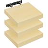 WOLTU Mensola da Muro Rettangolare Scaffale Libreria a Parete Decorazione per Cameretta Ufficio Porta CD/Dvd in Legno Rovere giallo 25cm, Set di 3, RG9365kei-3