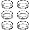 WITPOCE Posacenere in vetro, forma rotonda, diametro 10,5 cm, set da 6 pezzi