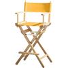 ZStyle Sedia Regista Sgabello Pieghevole Leggera Portatile Director Make Up Hotel Ristorante Casa Veranda Bar Trucco Legno Di Faggio Tessuto Alta Truccatrice (Fusto naturale - Tela gialla)