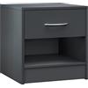 Casaria® Comodino 41x39x28 cm Spazioso Cassetto Portaoggetti con Maniglia Ripiano Aperto Comodini Tavolino da Notte Arredamento Camera da Letto