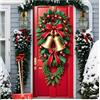 Ahhzyys Copertura Porta Natalizia con Corda, Decorazioni Natalizie per Porta, Banner di Sfondo di Natale Copri Porta per Porte, Pareti, Finestra (90x200cm)