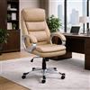 Yellowshop - Sedia da Ufficio Ergonomica Elite Direzionale in Ecopelle colore Nero e Beige, Comfort e Stile per il Tuo Spazio di Lavoro (Beige)