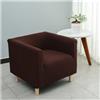 Mswborml Quadrato Fodere Copripoltrona da Cocktail con Fondo Elastico, Rimovibile Copripoltrona Elasticizzato Sedia da Club, Elasticizzato Copripoltrona Chesterfield 1 Posto AntiGraffio,M
