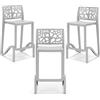 REDÒKASA Sgabello in polipropilene TETI con poggiapiedi H65, MADE IN ITALY, idrorepellente, resistenza ai raggi UV, design moderno, ideale per sala da pranzo, cucina, bar, ristoranti o giardino (3, Bianco)