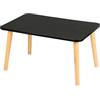 homewell Tavolino quadrato in baia vetrata, basso, sala da tè, tavolino moderno, stile scandinavo, balcone tatami, 60 x 40 x 32 cm