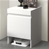 Valdoza Mobile Nascosto per Robot Aspirapolvere con Ante, Armadio Salvaspazio in Legno con Piano Estraibile per Cambio Acqua, Per Soggiorno, Camera da Letto, Cucina(White)