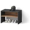 Livinity Panca portascarpe Ortello, Antracite/Rovere dorato, 60 x 60 cm