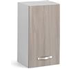 REDÒKASA Pensile per cucina componibile da 40 cm con un'anta, realizzata in legno 100% MADE IN ITALY (Bianco con anta Olmo)