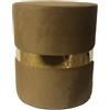 Generico Pouf in velluto Sgabello da Salotto Comfort Design Moderno,Diametro 37cm altezza 42 cm (tortora)