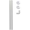 vetrine inrete Vetrineinrete® Bastone per Tenda Doccia Universale Regolabile angolare con aste 80 cm Argento Asta per Tende P17