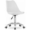 NMK HOME Sedie Ufficio Girevole con Ruote 360 ° - Sedia Scrivania Regolabile in Altezza - Montaggio Semplice e Base Cromata