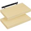 WOLTU Mensola da Muro Rettangolare Scaffale Libreria a Parete Decorazione per Cameretta Ufficio Porta CD/Dvd in Legno Rovere giallo 40cm, Set di 2, RG9372kei-2