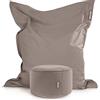 Green Bean© Set da 2 poltrona a sacco XXL con pouf riempiti con perline EPS - Poltrona a sacco gigante 140x180 Cuscino per sdraiarsi Sedia Lounge Cuscino per pavimento