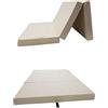 Odolplusz Materasso pieghevole compatibile con VW Caddy 3,4,5 | 3 pezzi materasso pieghevole | 120 x 200 cm | dormire in auto (beige)