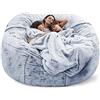 WXQY Puff Esterno Bean Bag Chair Set XXL Fodera per Pouf a Sacco Senza Imbottitura Gigante in Tessuto per Adulti Bambini, Pouf da Soggiorno, Grande Poltrona Copertura (Color : W, Size : 130X60cm)