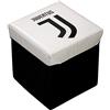 hermet Juventus Pouf Contenitore, Poliestere, Bianco, 31x31x33 cm