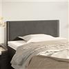 ZQQLVOO Testata Letto Matrimoniale/Singolo in Velluto Grigio Scuro 90x5x78/88 cm - Per Camera da Letto, Ospiti, Cottage