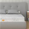 MiaSuite Materasso Ibrido 80x190 Alto 25 cm, Molle Insacchettate e Memory Foam - Sfoderabile, Ortopedico, Ergonomico, Supporto Colonna Vertebrale - Dispositivo Medico, Made in Italy | Vitalize Hybrid