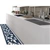 BIANCHERIAWEB Tappeto Passatoia Cucina Antiscivolo Tessuto Jacquard Disegno Origami Blu 57x180 Blu