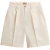 Woolrich Pantaloncini Lyocell Linen Donna Milk Cream