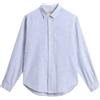 Woolrich Camicia Linen Stripe Uomo Blue