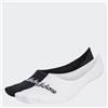 adidas Thin Linear Ballerina Socks 2 Pairs, Calzini Invisibli Unisex - Adulto, White/Black, 40-42 (Confezione da 2)