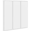 vidaXL Doccia da bagno a parete 117x120cm 3 Pannelli pieghevoli casa arredamento