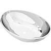vidaXL Lavandino Resistente Elegante Pratico Decorativo Contemporaneo Finitura Lucida Lavello Lavabo Sanitari Bagno 40x33x13,5 cm in Ceramica Argento