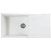STRADOUR Lavello da incasso STRADOUR CUBE, in SMC WHITE UNI - 17, 1 vasca, dimensioni 100 * 50 cm, scarico manuale