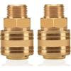 oumuik 2Pz Raccordo rapido per aria compressa 3/8 pollici, raccordo rapido per aria compressa Raccordi/connettori per aria compressa spina spina 3/8 AG ottone raccordo