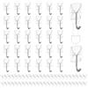 Ainiv 32pz Ganci Adesivi in Plastica, Piccoli Ganci Adesivi con 48 Strisce Adesive, Gancio Autoadesivo Parete, per Bagno, Cucina, Soffitto, Appendere, Parete, Porta, Trasparente