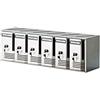 Alubox 2736040 Casellari Postali Alubox Alu C/6 6-Box, 62 x 30 x 17.5, Argento