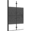 vidaXL Pannello Doccia Pieghevole in ESG 80x140 cm Nero
