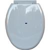 BM 4098 Tavoletta Copriwater Sedile WC Universale Standard Coperchio Toilet Seat Bagno in Plastica, Colore Grigio Fissaggio dal Basso Cerniere Incluse