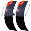 SHENGMIAOHE Pannelli Solari Flessibili da 600 W Kit Di 2 Pannelli Solari Monocristallini Flessibili da 300 Watt con Regolatore Di Carica per Ricarica Batteria da 12-24 V Batteria per Auto Camper Campe