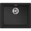 ELLECI LKZ10586 | Lavello da cucina incasso/sospeso in KERATEK ZEN 105 | Colore : Nero