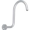 Tissting Braccio Doccia a Parete, Estensione Braccio Doccia Acciaio Inox a Forma di S con Collo di Cigno, Prolunga Soffione Doccia 6.5 Pollici, Materiale Acciaio Inox, per Casa, Bagno, Hotel